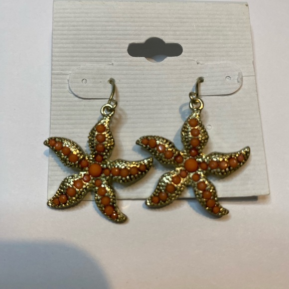 Shell orange earrings - Picture 2 of 3